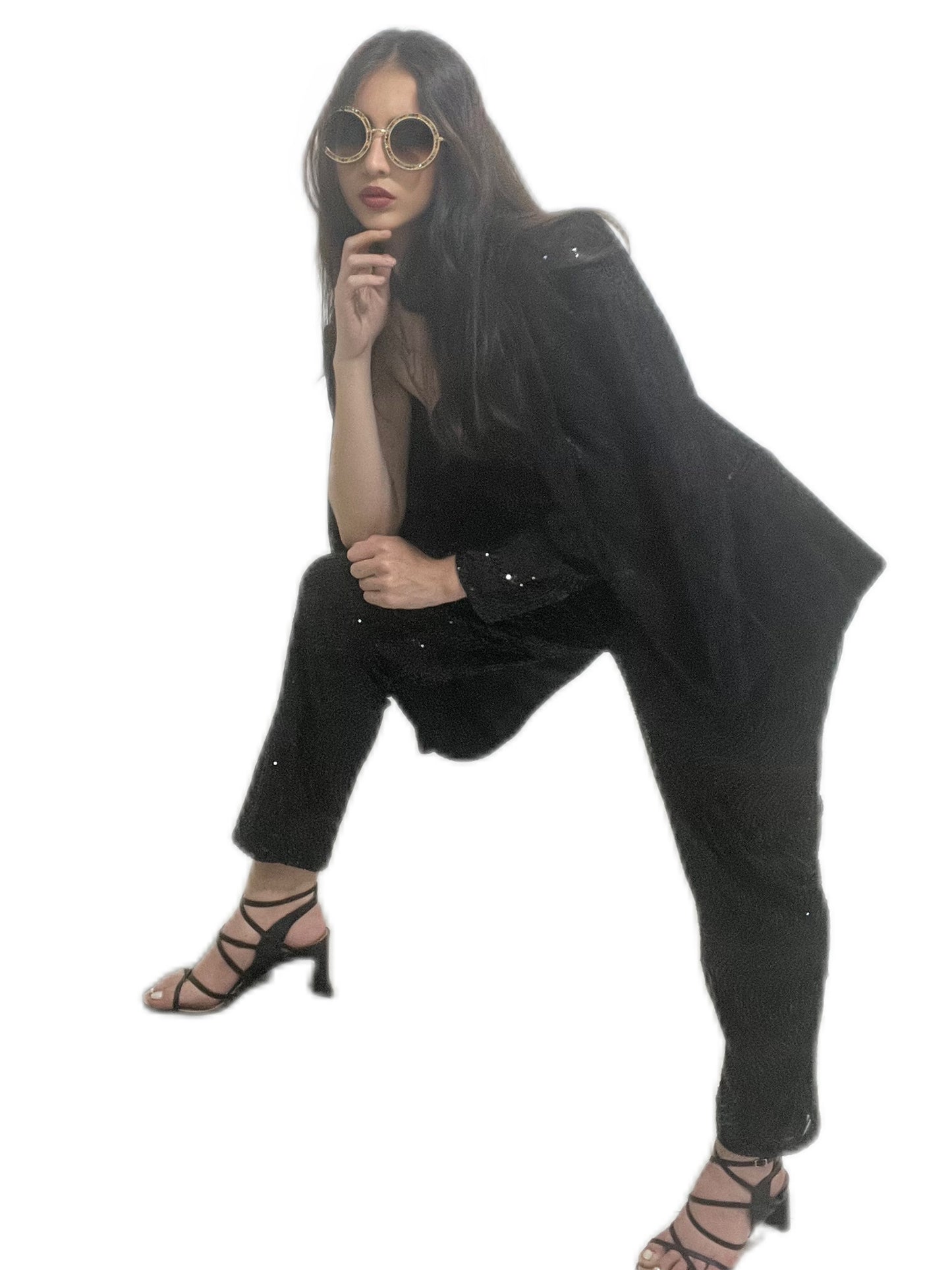 Shoulder less Sequin Jumpsuit