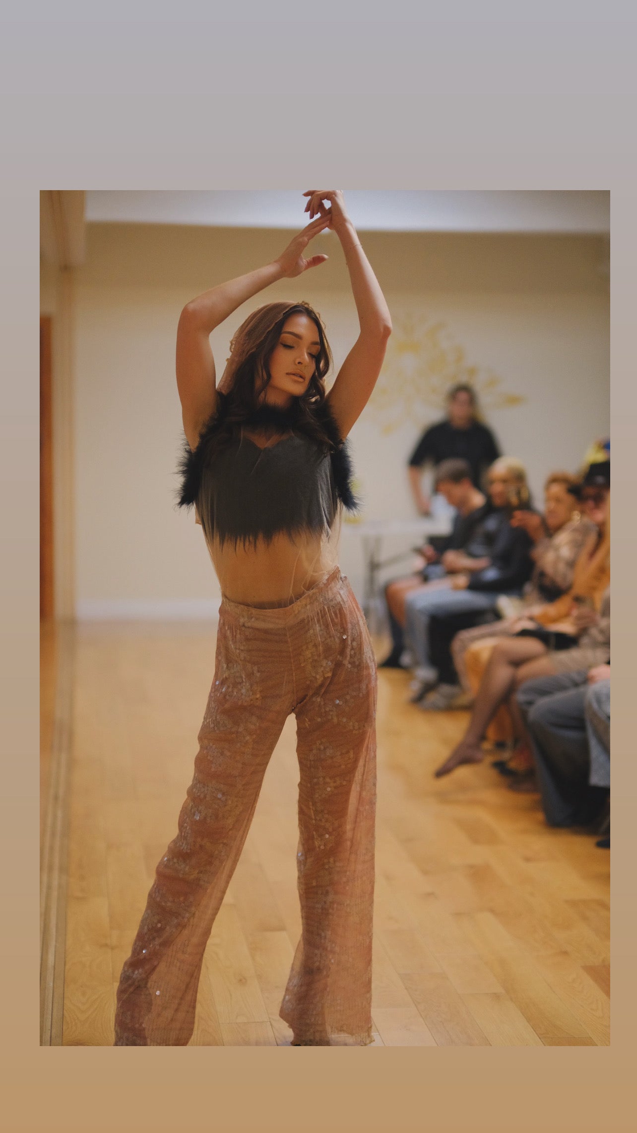 Fashionable Jumpsuit + Fluffy Black Top