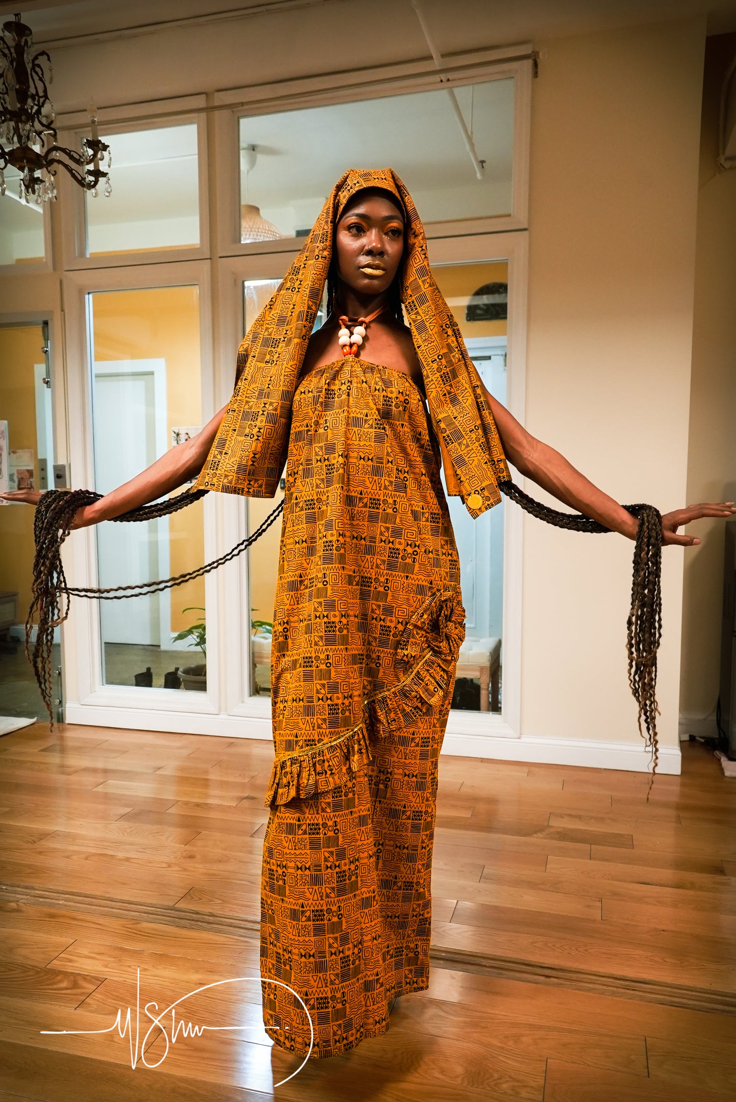 Egyptian dress with Scarf