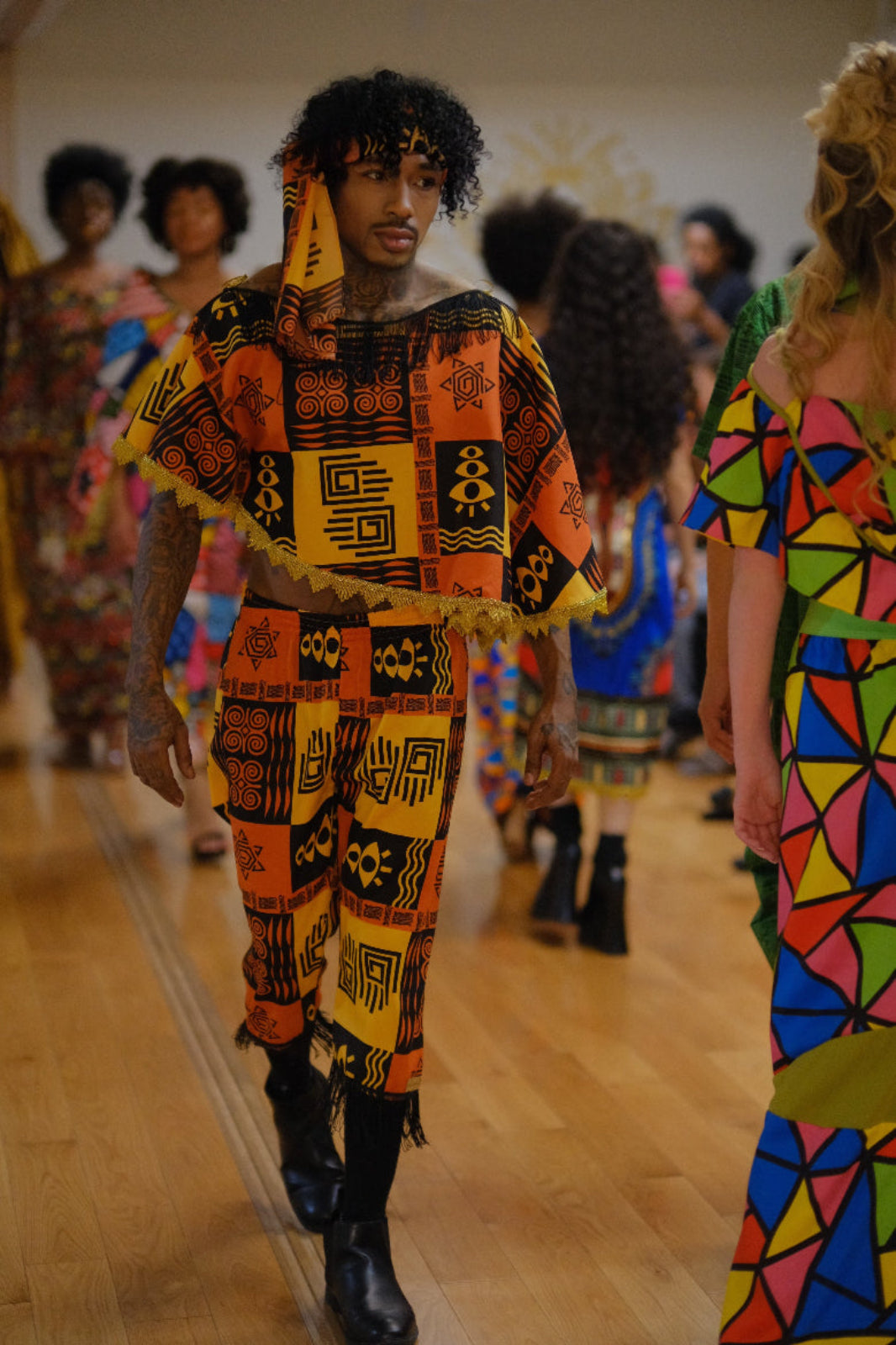 African Unisex Set Pants + Tank Yop + Scarf