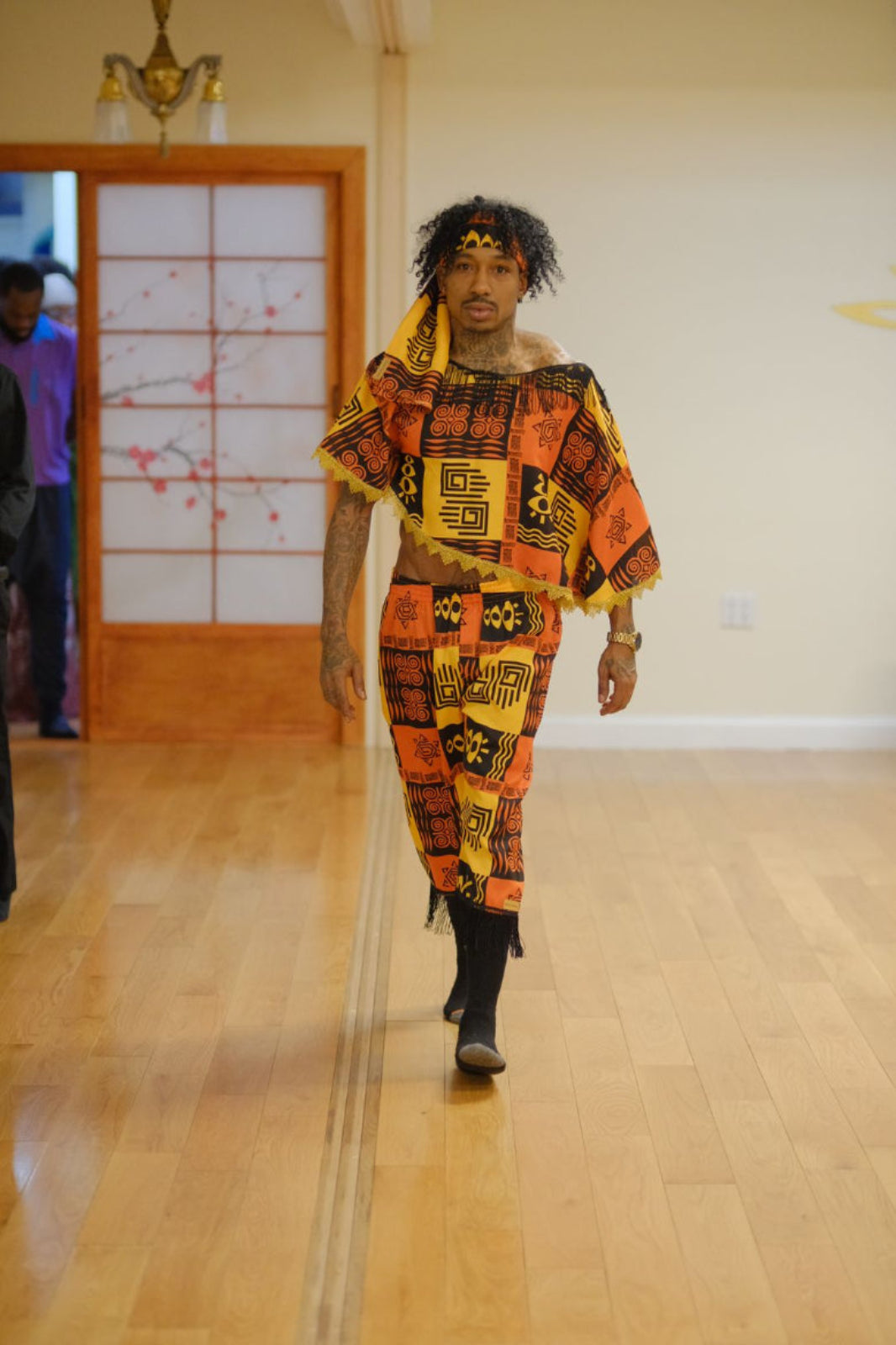 African Unisex Set Pants + Tank Yop + Scarf